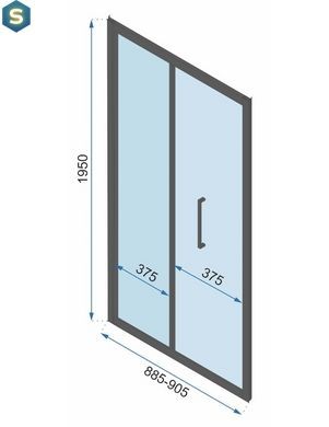 Душова кабіна Rea Rapid Fold 90x80 black REA-KPL-09913, Черный матовый, Універсальна, прозорий, чорний матовий