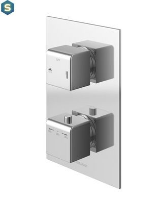 Душевая система Kohlman Excelent 25 chrome с термостатом + BOX скрытого монтажа QW432HQ25, Хром
