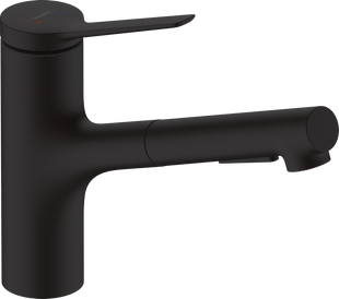 Смеситель для кухни Hansgrohe Zesis M33 150 2jet с вытяжным изливом sBox Lite Matt Black 74803670
