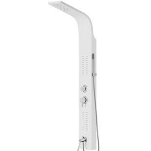 Душевая панель Corsan Alto white с изливом A017MWHW, Хром