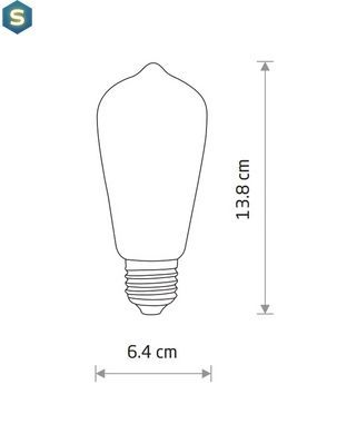 Лампа Nowodvorski 10594 Bulb vintage led E27 1x6W 2200K 360Lm Transparent