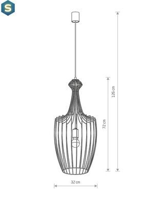 Подвесной светильник Nowodvorski 8850 Luksor E27 1x60W IP20 Gold