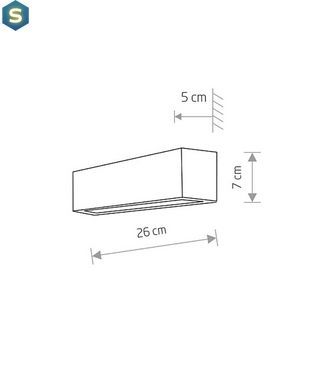Светильник Nowodvorski 6345 Straight wall led E14 1x40W IP20 Wh