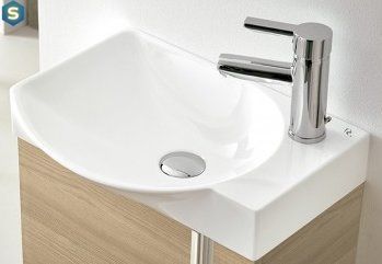 Комплект мебели Royo Elegance тумба с умывальником и зеркало 45 см, орех 122913, Орех