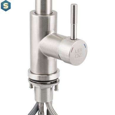 Смеситель для кухни с выдвижным изливом Lidz (NKS) 12 32 015FL-13, Зеленый матовый