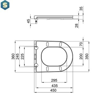Сидіння для унітаза Qtap (Robin, Scorpio) з мікроліфтом Slim QT99HXU09W, Білий