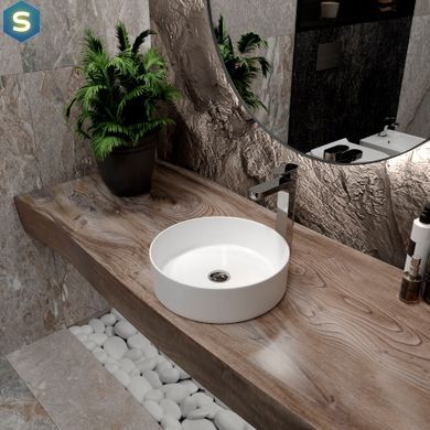 Умивальник Koller Pool Round Arc на стільницю 355x355 мм RA-0355-WB, Білий
