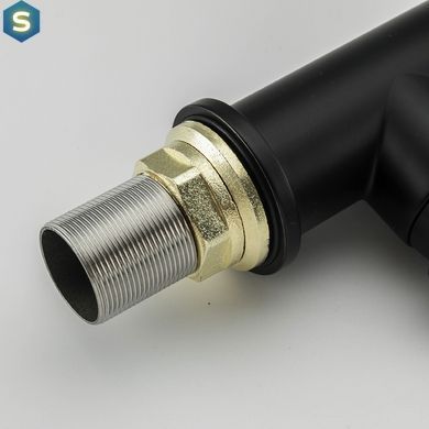 Смеситель для кухни Frap F4552-6 с гибким изливом, черный, Черный матовый