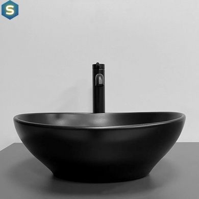 Умывальник VBI Parma black matt накладний VBI-011022, Черный матовый