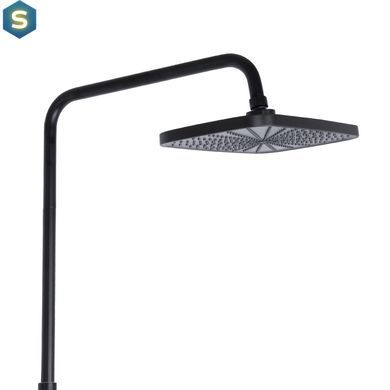 Душова система універсальна Qtap Gemini на три споживача (з виливом) QTGEM111BLM45686 Black matt, Черный матовый