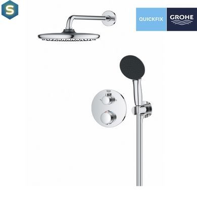 Душова система прихованого монтажу термостатична Grohe QuickFix Precision Grohtherm 34883000, Хром
