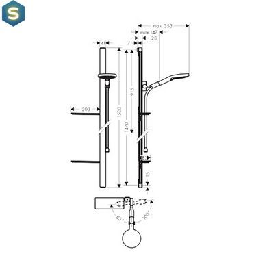 Душевой гарнитур Hansgrohe Raindance Select S 120/150 см 3Jet White/хром 27646400