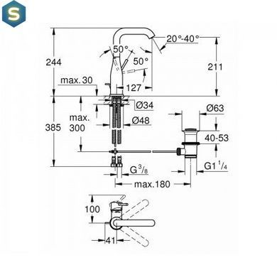 Смеситель для раковины Grohe Essence New 32628AL1