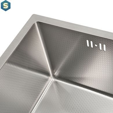 Кухонная мойка под столешницу с сотовым покрытием Nett NSS-5742U, Нержавеющая сталь