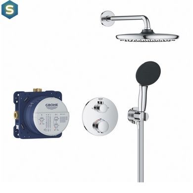 Душова система прихованого монтажу термостатична Grohe QuickFix Precision Grohtherm 34883000, Хром