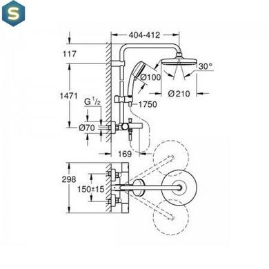 Душова система Grohe TEMPESTA COSMOPOLITAN 26223001