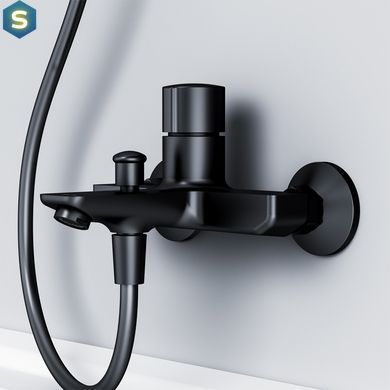Смеситель для ванны Am.Pm X-Joy TouchReel black F85A10522, Черный матовый