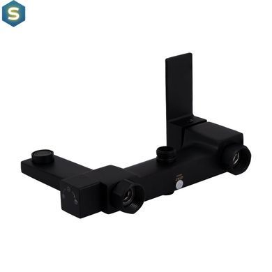 Душова система універсальна Qtap Gemini на три споживача (з виливом) QTGEM111BLM45686 Black matt, Черный матовый