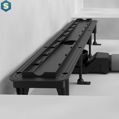 Душевой канал Waterway Stream 90 з чорною решіткою Line WSB900001N2