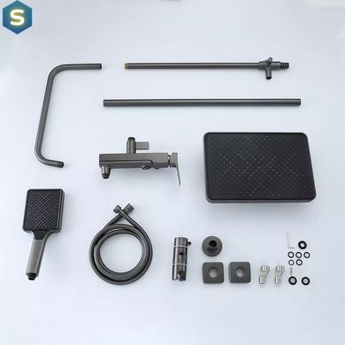 Душова система збройова сталь Frap F2484-9, Графитовый хром