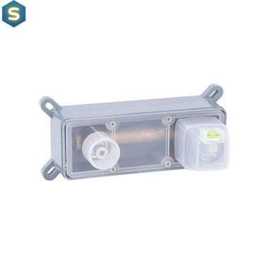Смеситель для умывальника Qtap Gemini скрытого монтажа QTGEM273GMB45695 Gunmetal Black PVD, Шлифованный черный хром