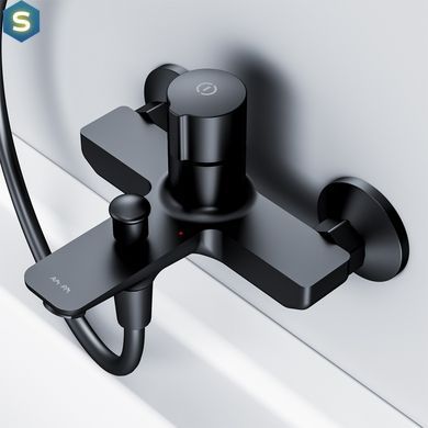 Смеситель для ванны Am.Pm X-Joy TouchReel black F85A10522, Черный матовый