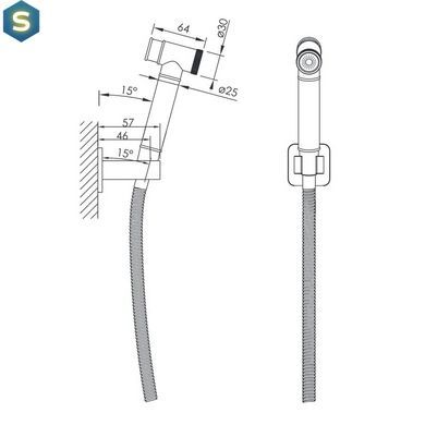 Гігієнічний гарнітур Imprese Grafiky ZMK041807121, Черный матовый