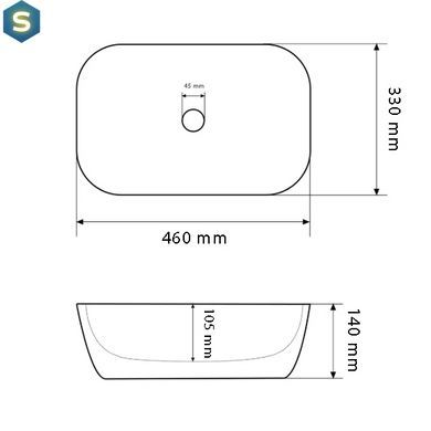 Умывальник VBI Ravenna space black matt накладний VBI-011221, Черный матовый