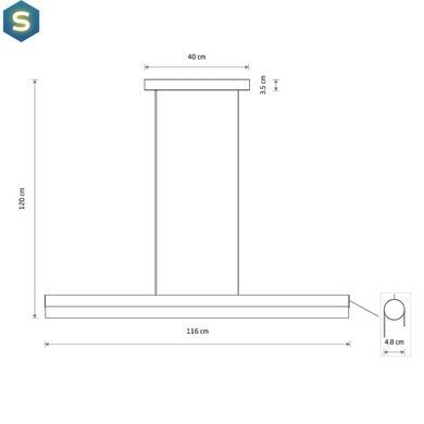 Подвесной светильник Nowodvorski 8252 CL Q LED PRO LED 1x31W 4000K 1975Lm IP20 Bl