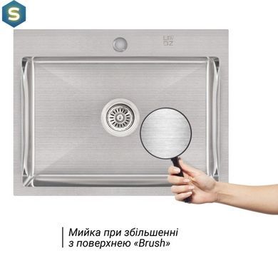 Кухонна мийка Lidz H5845 Brush 3.0/1.0 мм (LIDZH5845BRU3010), Нержавіюча сталь