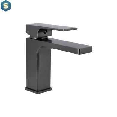 Смеситель с гигиенической лейкой Qtap Gemini QTGEM272GMB45692 Gunmetal Black PVD, Шлифованный черный хром