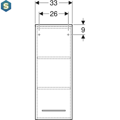 Шафа підвісна Geberit Selnova Square 501.276.00.1 білий, Білий