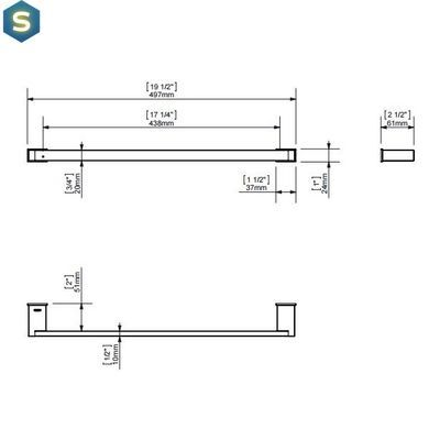 Держатель для полотенца Sonia S-Cube 166794, Хром