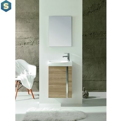 Комплект мебели Royo Elegance тумба с умывальником и зеркало 45 см, орех 122913, Орех