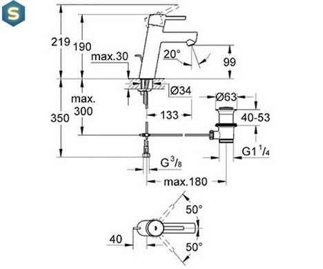 Змішувач для умивальника Grohe Concetto 23450001