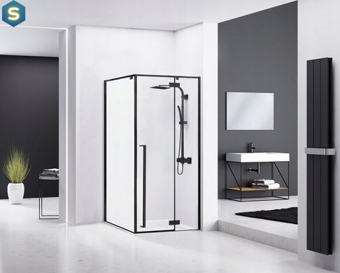 Душевая кабина Rea Fargo 90x120 black mat REA-K3214, Черный матовый, Универсальная, прозрачный