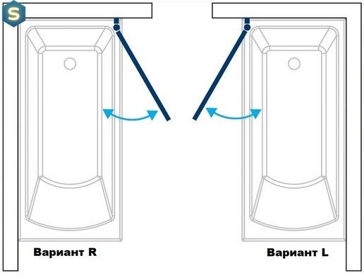 Шторка для ванни Koller Pool 750х1400 прозоре скло QP93(right)
