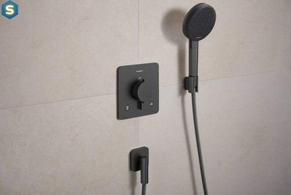 Тримач для душу Hansgrohe Porter Fine matt black 28885670, Черный матовый