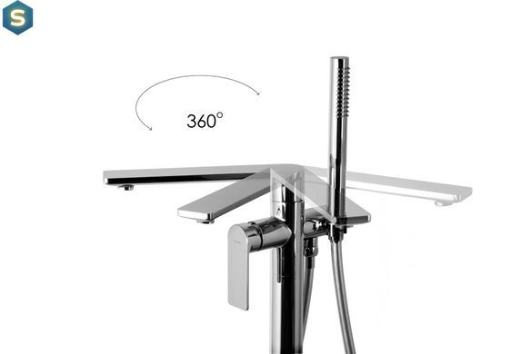 Смеситель для ванны Corsan Trino хром напольный CMB7159CH, Хром