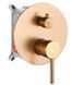 Душова система Rea Lungo brushed copper з виливом + BOX прихованого монтажу REA-P8810, Теплый закат