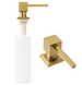 Дозатор моющего средства Rea brushed gold 330 мл квадратный BAT-05009, Золотой