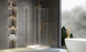 Душевая кабина Rea Montana 80x100 brashed gold KPL-K2507, Золотой, Универсальная, прозрачный, золотой
