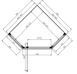 Душевая кабина Dusel DL197H Chrome 900x900x1900, Хром, прозрачный, хром, 90x90