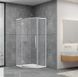 Душевая кабина Dusel DL197H Chrome 900x900x1900, Хром, прозрачный, хром, 90x90