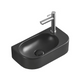 Умивальник Mexen Viera 40 black matt лівий накладний підвісний MEX-21274085L, Черный матовый