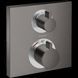 Термостат для душу Hansgrohe Ecostat Square brushed black chrome 15714340, Шліфований чорний хром