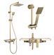 Душевая система Rea Bravo brushed gold с изливом REA-P4121, Золотой