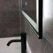 Зеркало Dusel DE-M0061S1 Black 75x120 см с часами, Черный/золото
