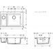 Кухонная мойка Hansgrohe S510-F635 770x510 на две чаши 180/450 Stonegrey 43315290