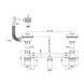Сифон для кухонної мийки Kroner KRP Siphon - 012 3 1/2"- 50/40 мм CV023015, Чорний/золото